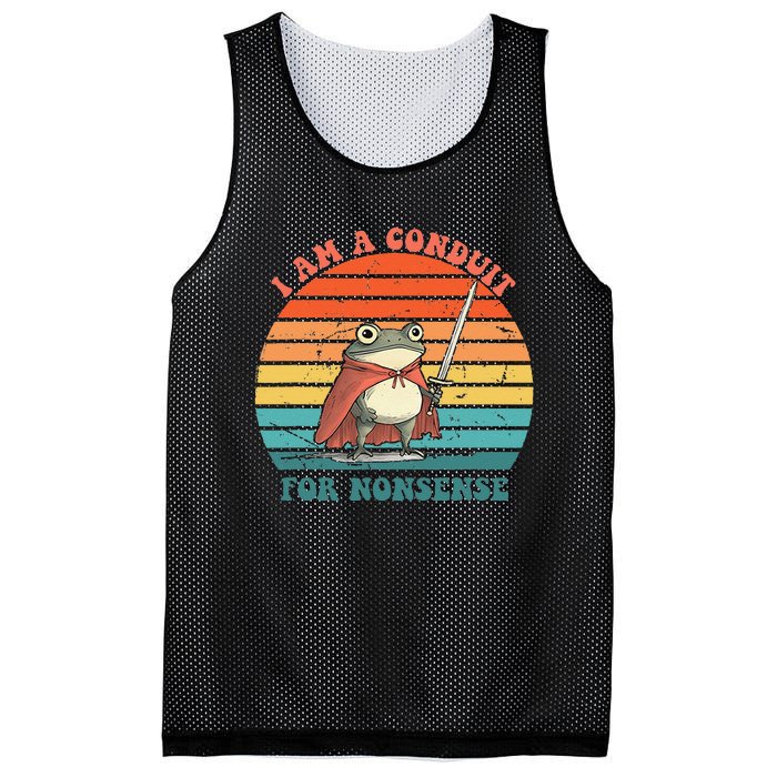 I Am A Conduit For Nonsense Design Gift Mesh Reversible Basketball Jersey Tank