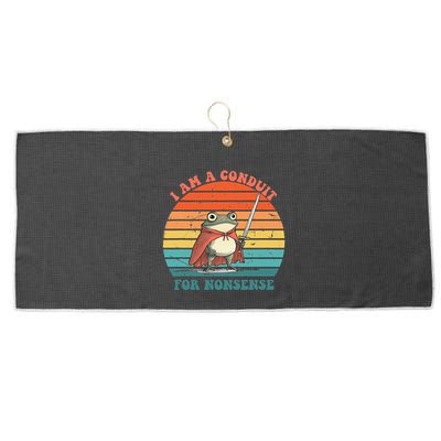 I Am A Conduit For Nonsense Design Gift Large Microfiber Waffle Golf Towel