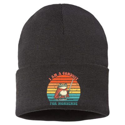 I Am A Conduit For Nonsense Design Gift Sustainable Knit Beanie