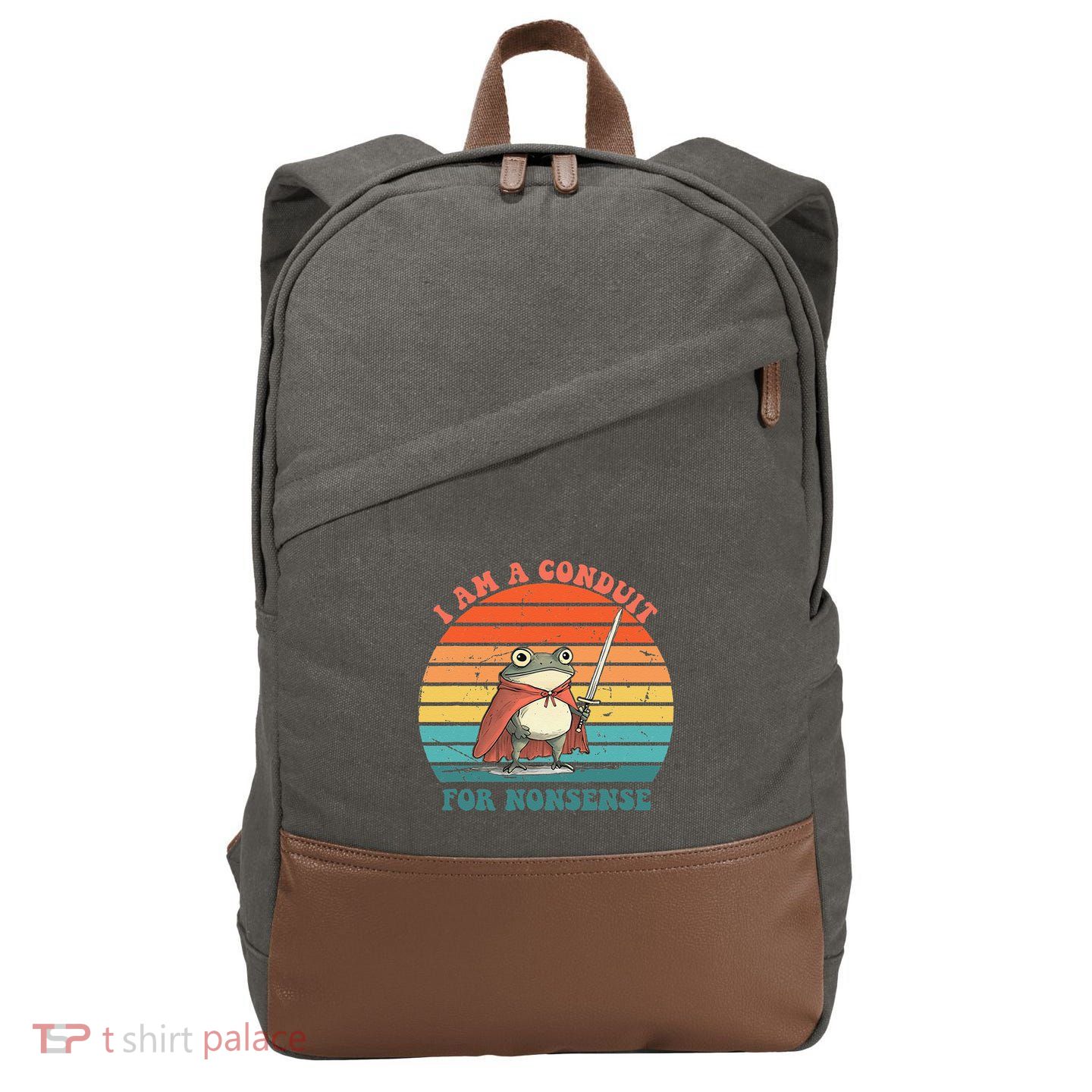 I Am A Conduit For Nonsense Design Gift Cotton Canvas Backpack