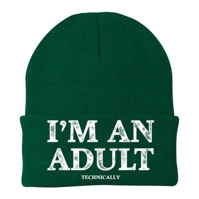 I'm An Adult Technically Funny 18th Birthday Gift Knit Cap Winter Beanie