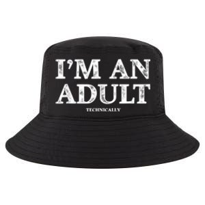 I'm An Adult Technically Funny 18th Birthday Gift Cool Comfort Performance Bucket Hat