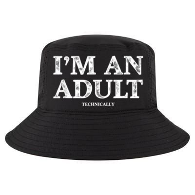 I'm An Adult Technically Funny 18th Birthday Gift Cool Comfort Performance Bucket Hat