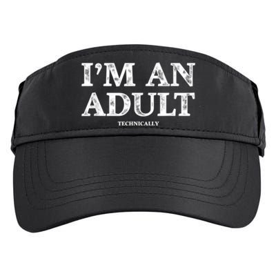 I'm An Adult Technically Funny 18th Birthday Gift Adult Drive Performance Visor