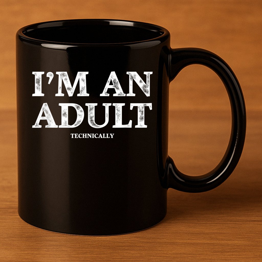 I'm An Adult Technically Funny 18th Birthday Gift 11oz C Handle Ceramic Mug