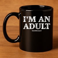 I'm An Adult Technically Funny 18th Birthday Gift 11oz C Handle Ceramic Mug