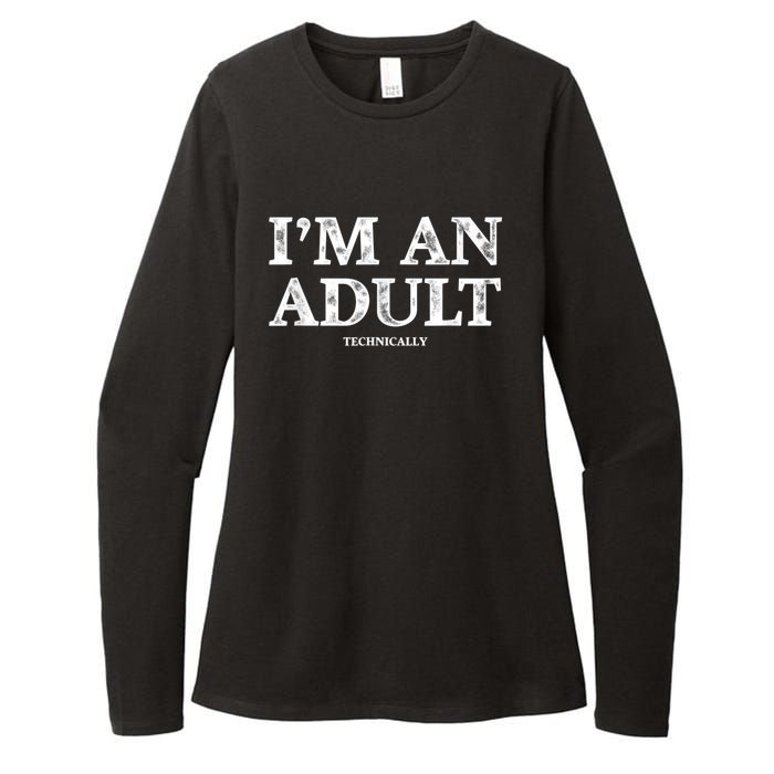 I'm An Adult Technically Funny 18th Birthday Gift Womens CVC Long Sleeve Shirt