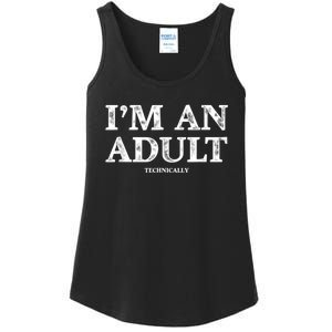 I'm An Adult Technically Funny 18th Birthday Gift Ladies Essential Tank