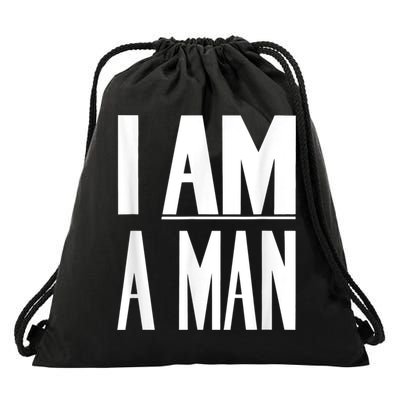 I Am A Man Civil Rights Drawstring Bag