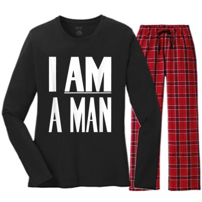 I Am A Man Civil Rights Women's Long Sleeve Flannel Pajama Set 