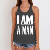 I Am A Man Civil Rights Women's Knotted Racerback Tank