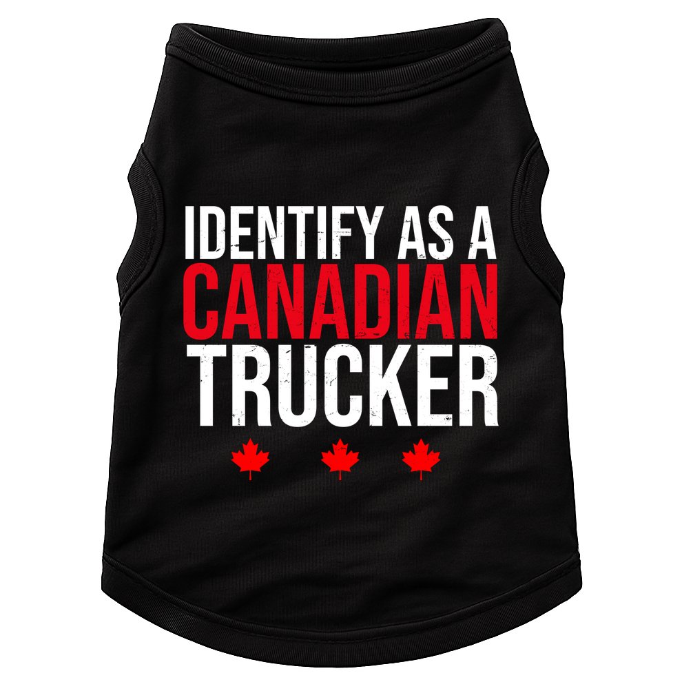 Identify As A Canadian Trucker Leaf Doggie Tank