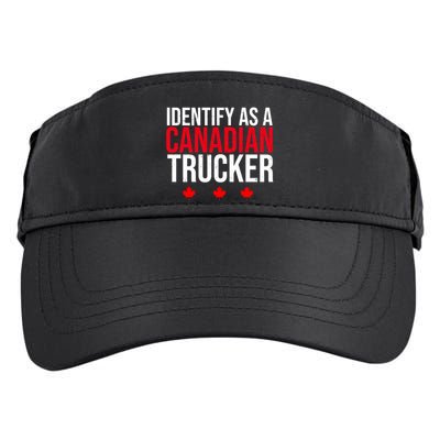 Identify As A Canadian Trucker Leaf Adult Drive Performance Visor
