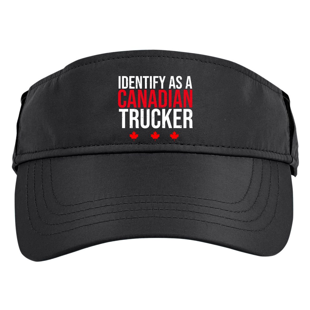 Identify As A Canadian Trucker Leaf Adult Drive Performance Visor