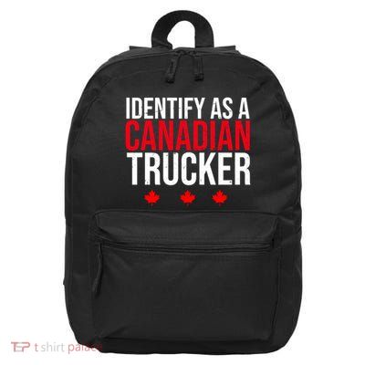 Identify As A Canadian Trucker Leaf 16 in Basic Backpack