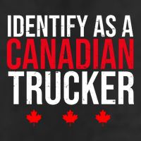 Identify As A Canadian Trucker Leaf Golf Towel
