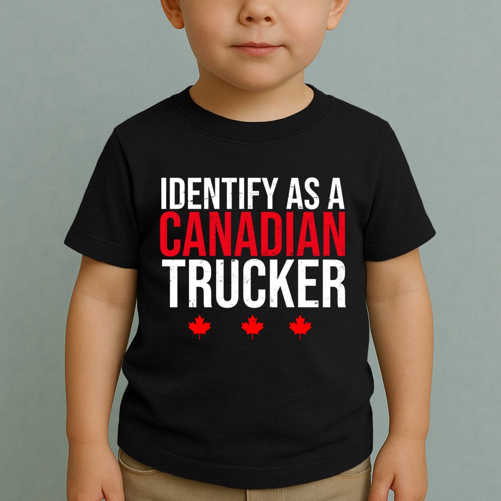 Identify As A Canadian Trucker Leaf Toddler T-Shirt