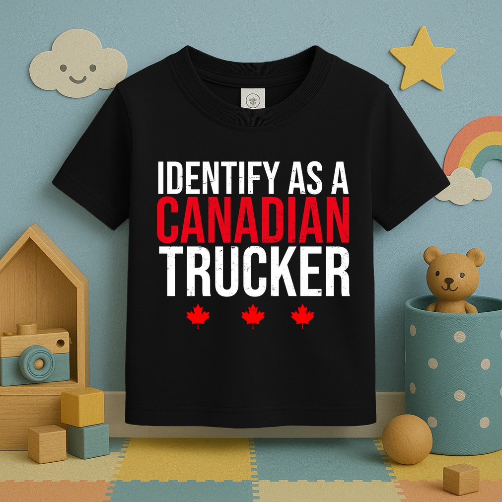Identify As A Canadian Trucker Leaf Toddler T-Shirt