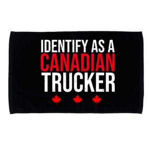 Identify As A Canadian Trucker Leaf Microfiber Hand Towel