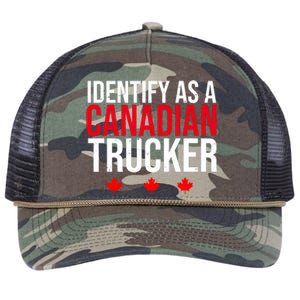 Identify As A Canadian Trucker Leaf Retro Rope Trucker Hat Cap