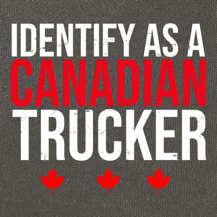 Identify As A Canadian Trucker Leaf Cotton Canvas Backpack