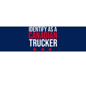 Identify As A Canadian Trucker Leaf Bumper Sticker