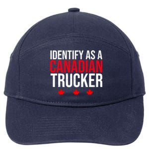 Identify As A Canadian Trucker Leaf 7-Panel Snapback Hat