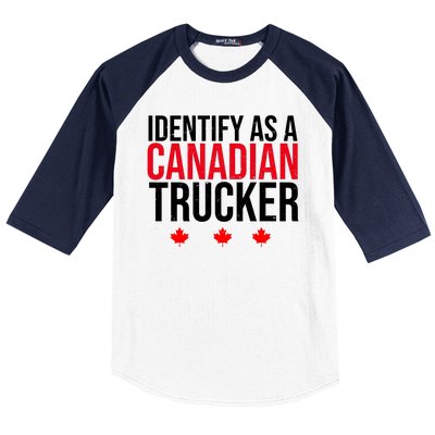 Identify As A Canadian Trucker Leaf Baseball Sleeve Shirt