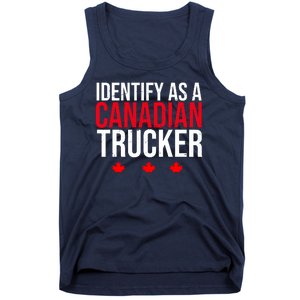 Identify As A Canadian Trucker Leaf Tank Top