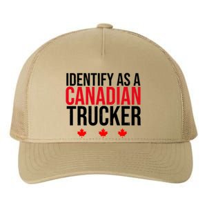 Identify As A Canadian Trucker Leaf Yupoong Adult 5-Panel Trucker Hat