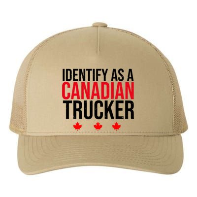 Identify As A Canadian Trucker Leaf Yupoong Adult 5-Panel Trucker Hat