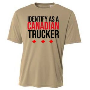 Identify As A Canadian Trucker Leaf Cooling Performance Crew T-Shirt