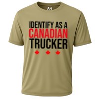 Identify As A Canadian Trucker Leaf Cooling Performance Crew T-Shirt