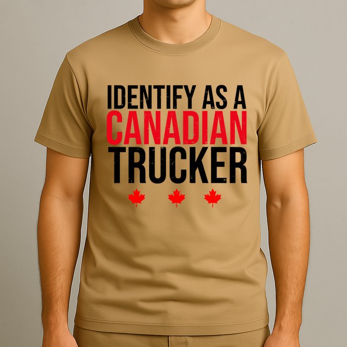 Identify As A Canadian Trucker Leaf T-Shirt