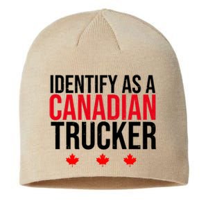 Identify As A Canadian Trucker Leaf Sustainable Beanie