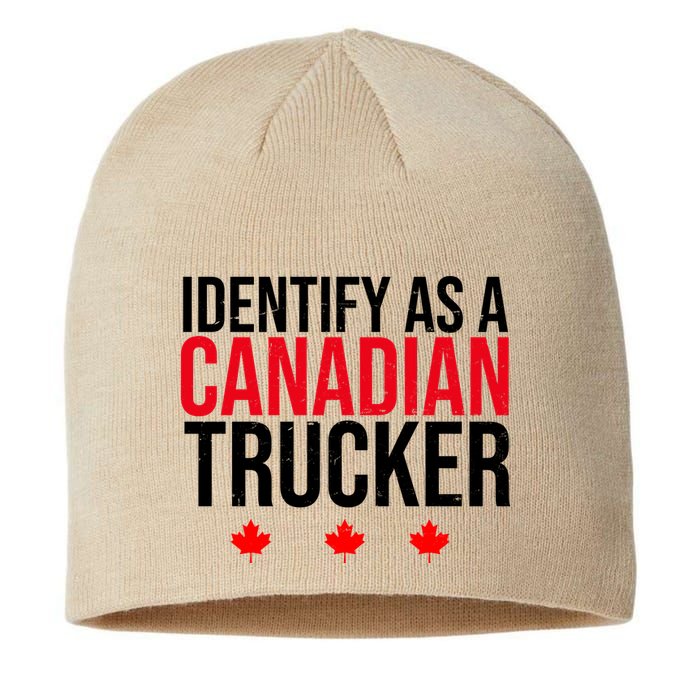 Identify As A Canadian Trucker Leaf Sustainable Beanie