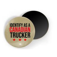 Identify As A Canadian Trucker Leaf Magnet