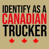 Identify As A Canadian Trucker Leaf Magnet