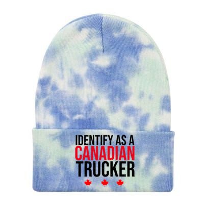 Identify As A Canadian Trucker Leaf Tie Dye 12in Knit Beanie