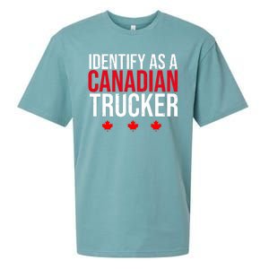 Identify As A Canadian Trucker Leaf Sueded Cloud Jersey T-Shirt