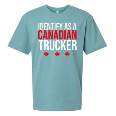 Identify As A Canadian Trucker Leaf Sueded Cloud Jersey T-Shirt