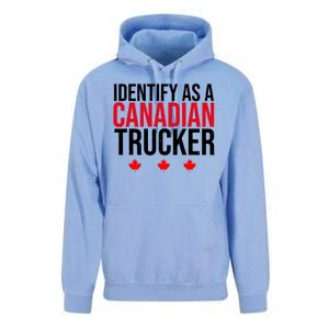 Identify As A Canadian Trucker Leaf Unisex Surf Hoodie