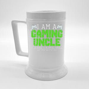 I Am A Gaming Uncle Video Gamer Funny Gift Video Game Uncle Gift Beer Stein