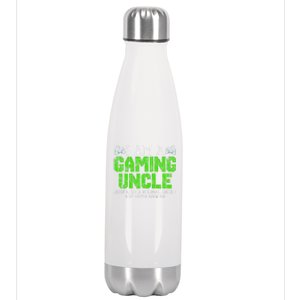 I Am A Gaming Uncle Video Gamer Funny Gift Video Game Uncle Gift Stainless Steel Insulated Water Bottle