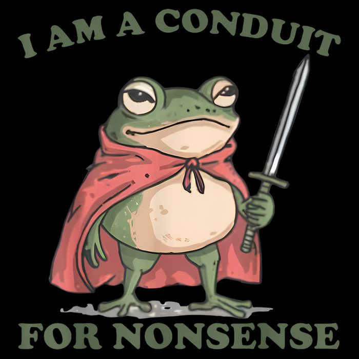 I Am A Conduit For Nonsense Funny Frog 16oz Travel Tumbler