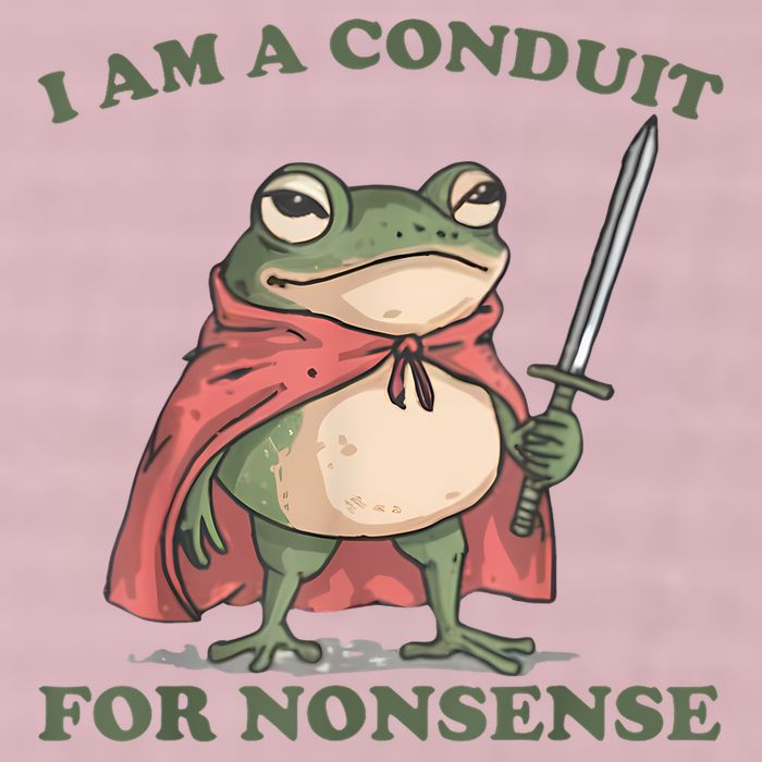 I Am A Conduit For Nonsense Funny Frog 25L Jumbo Tote