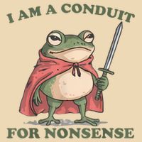 I Am A Conduit For Nonsense Funny Frog Drawstring Bag