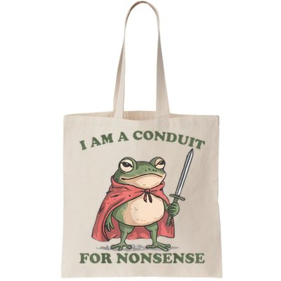 I Am A Conduit For Nonsense Funny Frog Bag