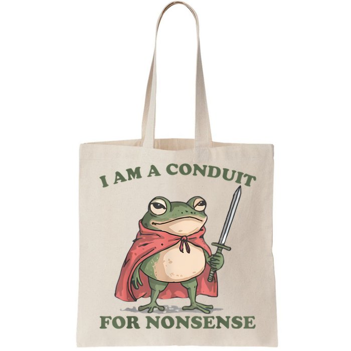 I Am A Conduit For Nonsense Funny Frog Bag