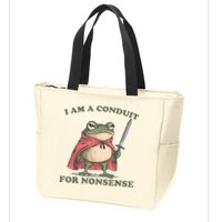 I Am A Conduit For Nonsense Funny Frog Zip Tote Bag